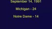 1991: Michigan 24 Notre Dame 14 (PART 1)
