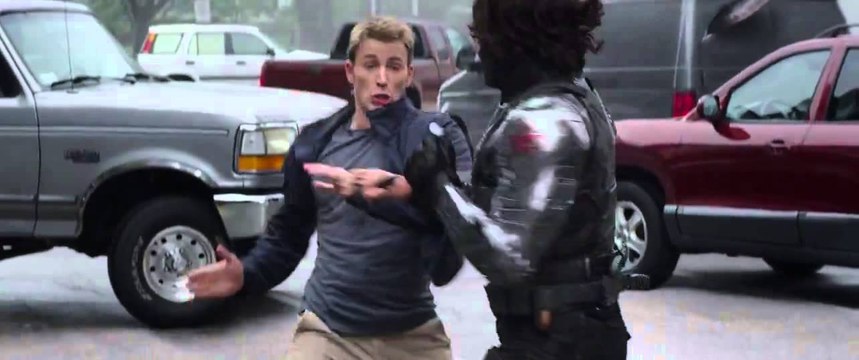 Captain America The Winter Soldier : Highway Fight Scene - Marvel