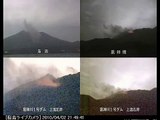 桜島ライブカメラ 2010-04-02 20時～24時 Volcano Sakurajima