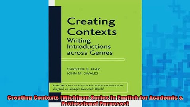 READ book Creating Contexts Michigan Series in English for Academic Professional Purposes Full Ebook Online Free