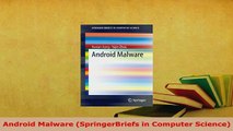 PDF  Android Malware SpringerBriefs in Computer Science  EBook