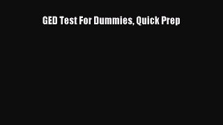 Download GED Test For Dummies Quick Prep Ebook Free