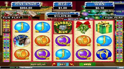 Naughty Or Nice ilmainen kasino kolikkopeli RTG Video Esikatselu