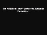 [Read PDF] The Windows NT Device Driver Book: A Guide for Programmers Ebook Online