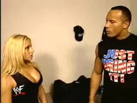 Wwe - the rock kisses trish stratus