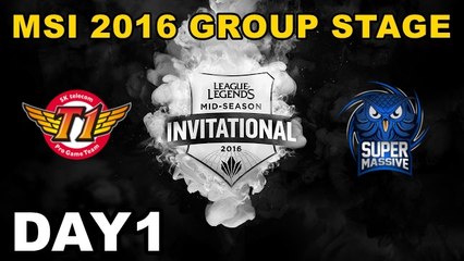 (LOL)SKT vs SUP Highlight (MSI 2016 季中邀請賽)Day1