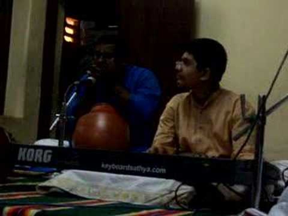 Carnatic on Keyboard - Sathya at his Home - Krupa Temple