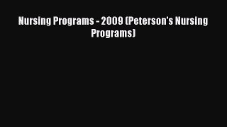 Book Nursing Programs - 2009 (Peterson's Nursing Programs) Full Ebook