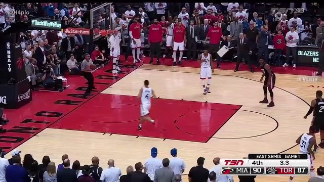 Le panier de Kyle Badass Lowry pour arracher la prolongations (Heat-Raptors NBA 216)