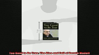 READ book  Too Good to Be True The Rise and Fall of Bernie Madoff  DOWNLOAD ONLINE