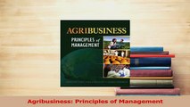 Read  Agribusiness Principles of Management PDF Free