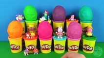 12 Play-Doh Surprise Eggs - Peppa Pig, Disney Princess, Minions, Minnie Mouse, Hello Kitty