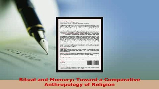 PDF Ritual and Memory Toward a Comparative Anthropology of Religion Free Books