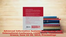 PDF  Advanced Information Systems Engineering 26th International Conference CAiSE 2014  EBook