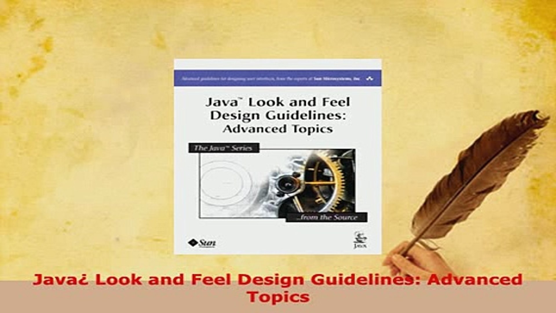Download  Java Look and Feel Design Guidelines Advanced Topics  Read Online