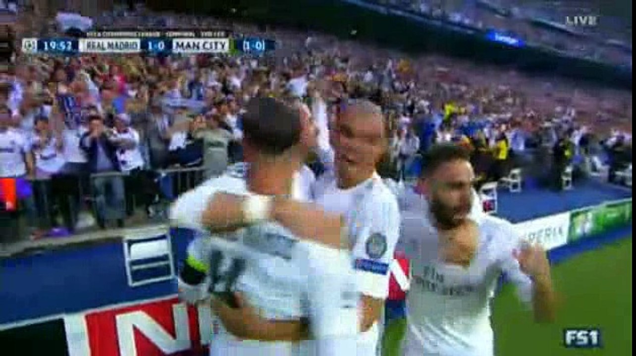 Gareth Bale Goal Real Madrid 1 - 0 Manchester City CL 3-5-2016