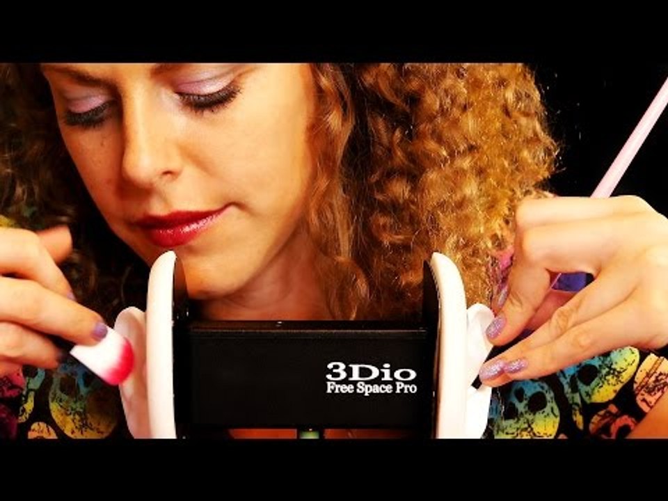 Ear Massage, Ear Cupping and Ear Cleaning with Brushing, Binaural ASMR 3Dio