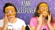 ASMR Sleepover! Best Friend Role Play! Water Sounds, Spa Facial, Tapping, Soft Spoken