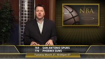 NBA Basketball Betting Odds - 3-27 San Antonio Spurs vs Phoenix Suns