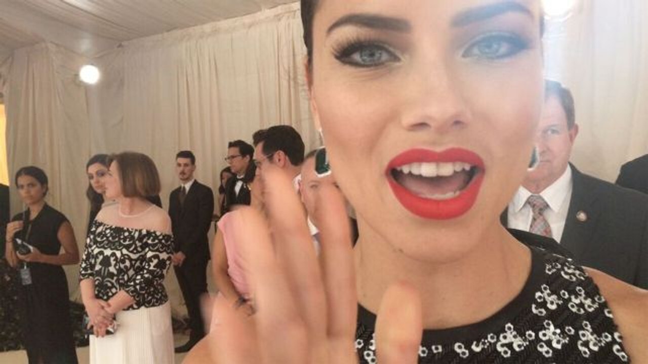 Supermodel Adriana Lima Gets Ready for the Met...