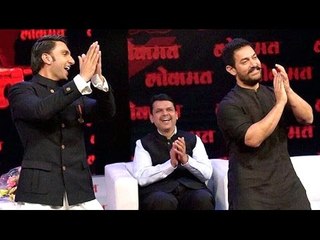 Aamir Khan & Ranveer Singh At Lokmat Maharashtrian Of The Year Awards 2016 Red Carpet