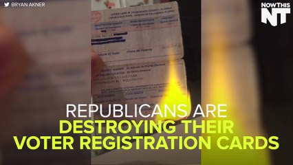 Republicans Are Burning Their Voter Registration Cards Because Of Trump