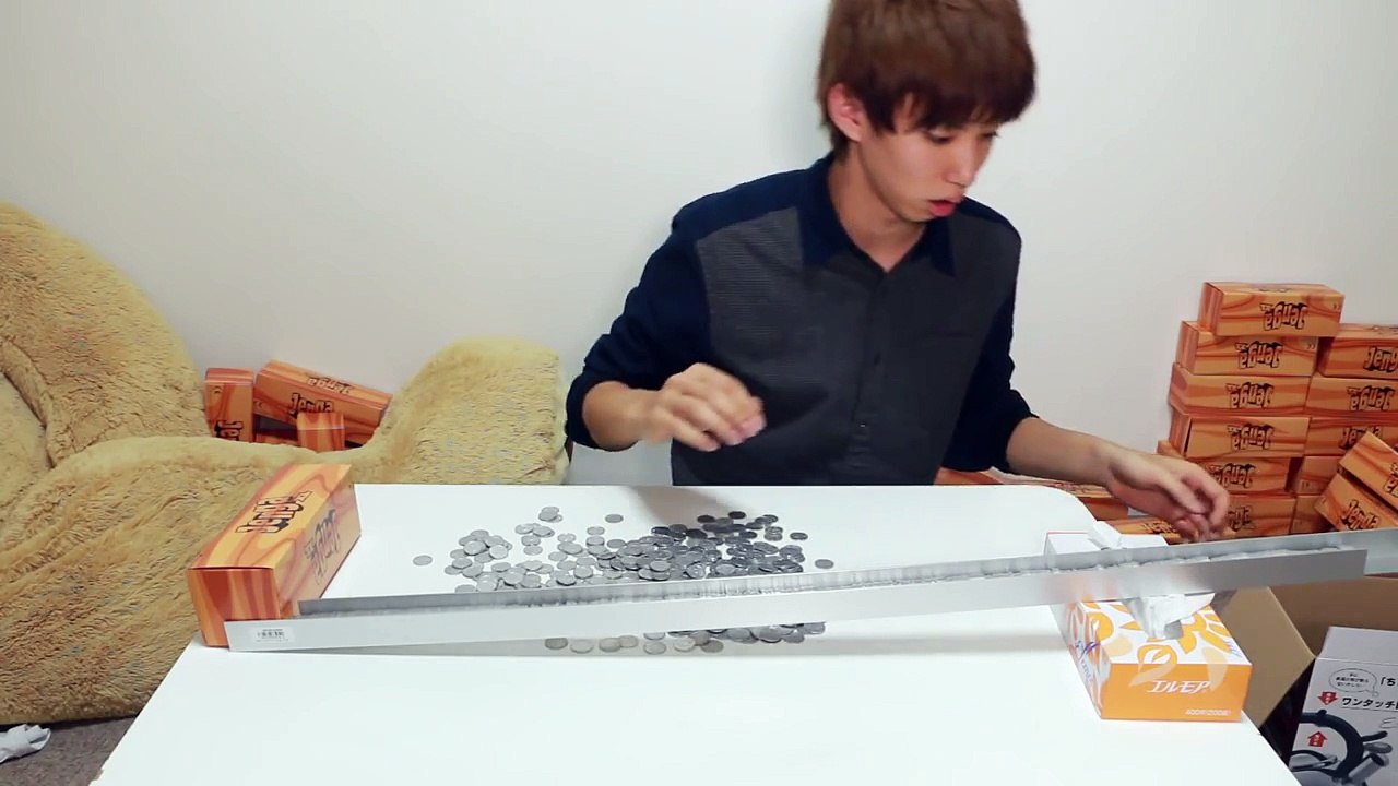 1円玉を1000枚積み上げるリベンジ