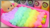 DIY Médico Limo Jeringa de Juego Real de la Muñeca del Bebé Cómo Hacer la Muñeca del Bebé Baño de Burbujas Tiempo a Aprender los Colores | HD