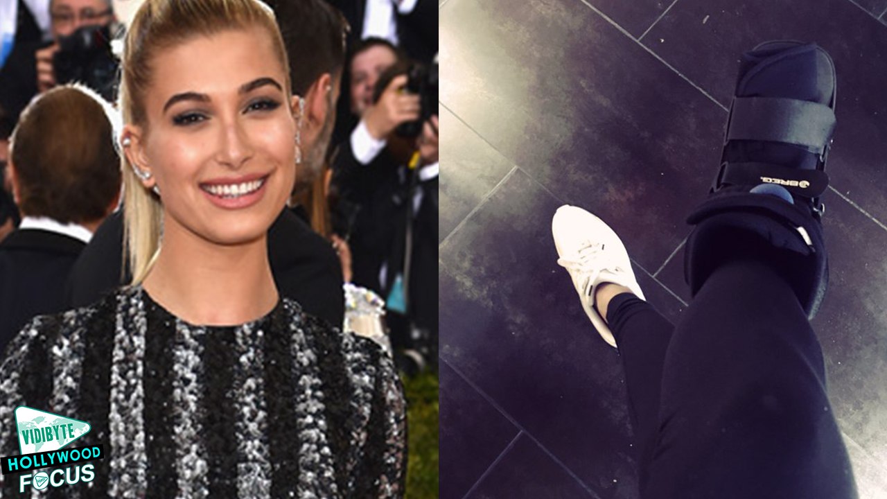 Hailey Baldwin Breaks Her Foot After the Met Ball Again