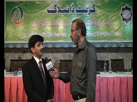 Ijaz Khan talked with Shakeel Anjum atKhana Farhang Jamhoori Islami Iran Lahore (1)