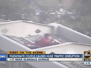 Passionate couple causes huge traffic disruption