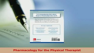 PDF  Pharmacology for the Physical Therapist Free Books