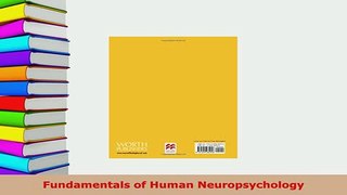 PDF  Fundamentals of Human Neuropsychology Ebook