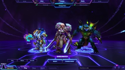 ♥ Heroes of the Storm (Gameplay) - Sonya, Hard Carried (HoTs Quick Match)