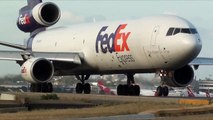 FedEx MD 11 Cargo Aircraft takeoff from 34L Sydney Airport (Full HD)