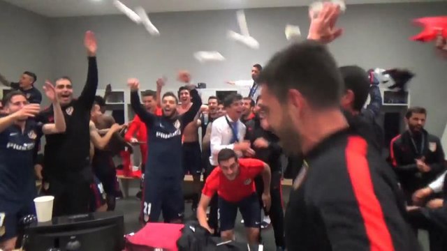 Emoção e festa marcam os bastidores do Atlético de Madrid na classificação para a final