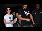 Arjun & Kareena Kapoor Wearing Ki & Ka T-Shirt At Mumbai Airport