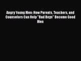 PDF Angry Young Men: How Parents Teachers and Counselors Can Help Bad Boys Become Good Men