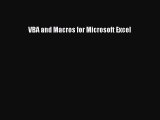 Book VBA and Macros for Microsoft Excel Read Online