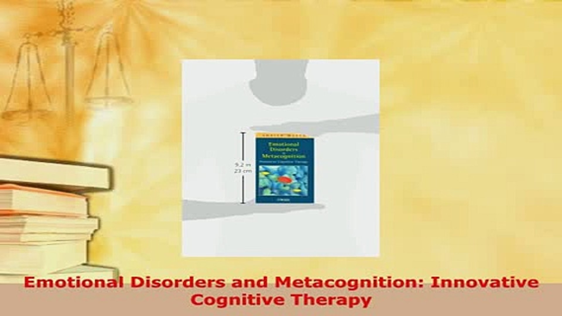 Download Emotional Disorders And Metacognition Innovative Cognitive Therapy Pdf Book Free Video Dailymotion