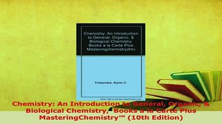 PDF  Chemistry An Introduction to General Organic  Biological Chemistry  Books a la Carte PDF Online