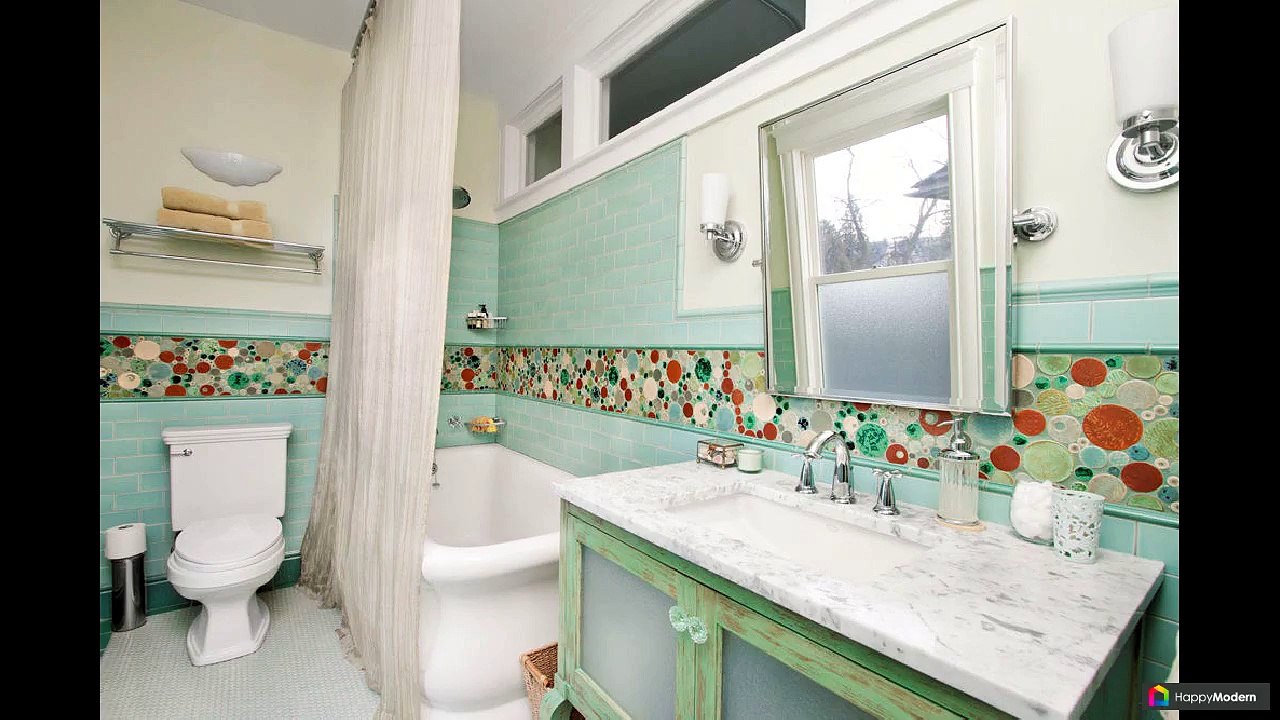 Отделка ванной комнаты плиткой: 52 варианта