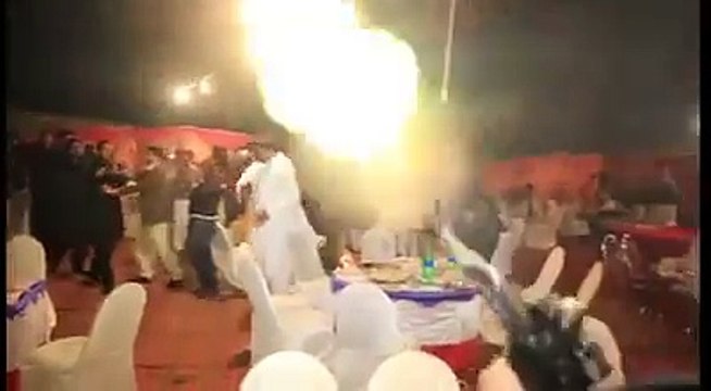 crazy heavy firing in pakistan at wedding