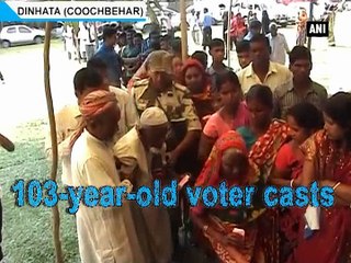 103-year-old voter casts his vote for the first time