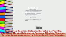 PDF  Cuadernos Teoricos Bolonia Derecho de Familia Cuaderno II Las Relaciones  EBook