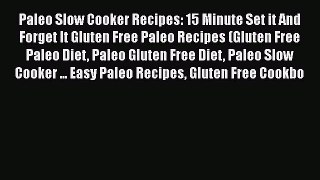 [Read Book] Paleo Slow Cooker Recipes: 15 Minute Set it And Forget It Gluten Free Paleo Recipes
