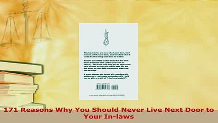 PDF  171 Reasons Why You Should Never Live Next Door to Your Inlaws  EBook