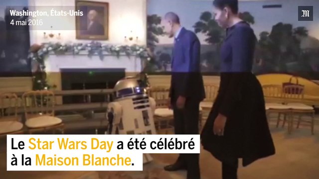 Les Obama dansent avec des stormtroopers et R2D2 pour le Star Wars Day