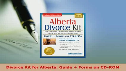 PDF  Divorce Kit for Alberta Guide  Forms on CDROM  EBook