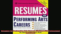 Downlaod Full PDF Free  Resumes for Performing Arts Careers McGrawHill Professional Resumes Full EBook